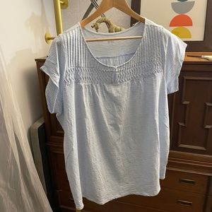 Lands' End short sleeve light blue top